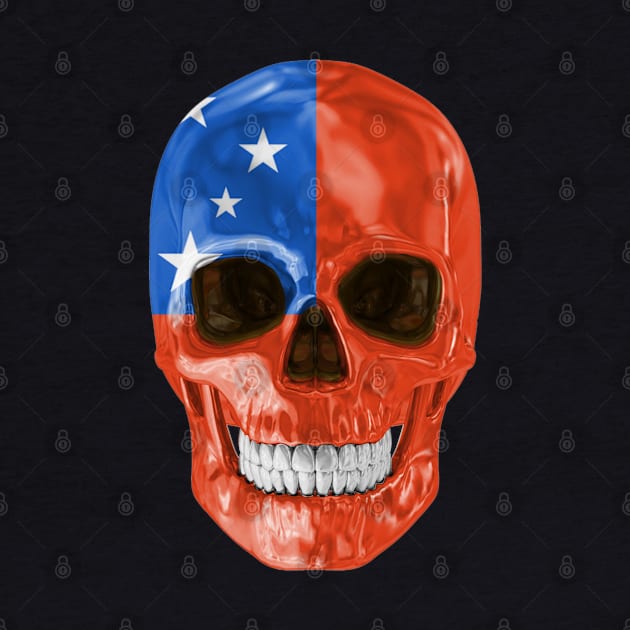 Samoa Flag Skull - Gift for Samoan With Roots From Samoa by Country Flags